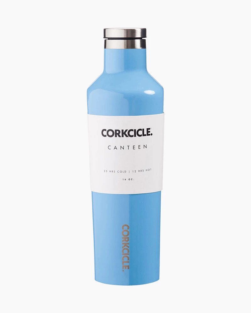 Corkcicle 16 Oz. Canteen In Gloss Blue Skies 1 Corkcicle 16 Oz. Canteen In Gloss Blue Skies