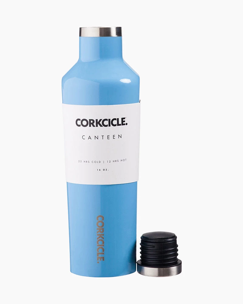 Corkcicle 16 Oz. Canteen In Gloss Blue Skies 2 Corkcicle 16 Oz. Canteen In Gloss Blue Skies