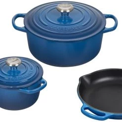 Le Creuset Dutch Ovens Le Creuset 5 Piece Enameled Cast Iron Signature Set