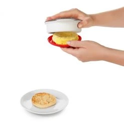 Cook With OXO OXO Good Grips Microwave Egg Cooker In Red/White 5 Cook With OXO OXO Good Grips Microwave Egg Cooker In Red/White