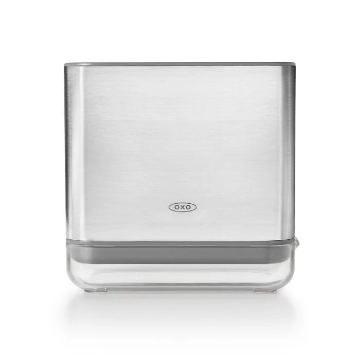 Organize With OXO OXO Good Grips Sink Caddy In Stainless Steel/Black 4 Organize With OXO OXO Good Grips Sink Caddy In Stainless Steel/Black