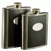 Other Flasks Deluxe Leather-Bound Captive-Top Pocket Flask - 6 Oz