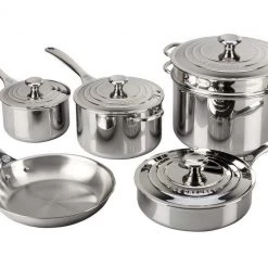 Le Creuset 10 Piece Stainless Steel Cookware Set Le Creuset Cookware Sets