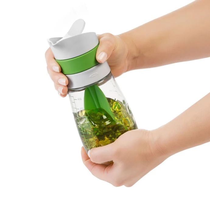 OXO Good Grips Twist And Pour 14 Oz. Salad Dressing Mixer In Green Cook With OXO 4 OXO Good Grips Twist And Pour 14 Oz. Salad Dressing Mixer In Green Cook With OXO