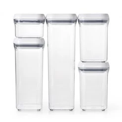 OXO Good Grips 5-Piece Food Storage Pop Container Set Organize With OXO