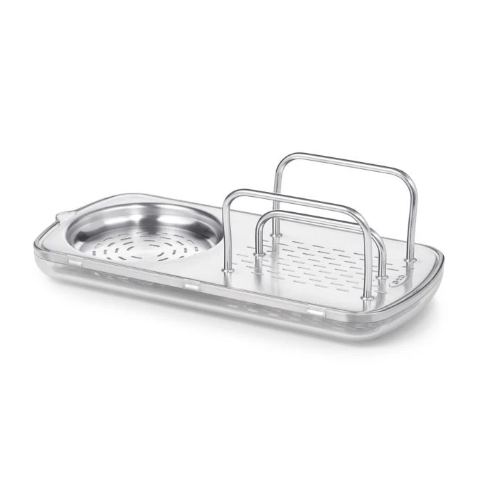 Organize With OXO OXO Good Grips Sink Organizer In Stainless Steel 1 Organize With OXO OXO Good Grips Sink Organizer In Stainless Steel