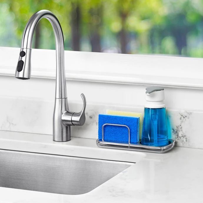 Organize With OXO OXO Good Grips Sink Organizer In Stainless Steel 4 Organize With OXO OXO Good Grips Sink Organizer In Stainless Steel