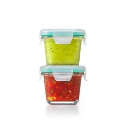 OXO Good Grips Smart Seal 4-Piece Square Glass Food Storage Set