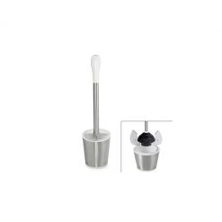 OXO Good Grips Stainless Steel/White Toilet Plunger OXO Shower & Bathroom