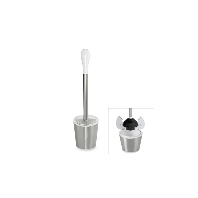 OXO Good Grips Stainless Steel/White Toilet Plunger OXO Shower & Bathroom 1 OXO Good Grips Stainless Steel/White Toilet Plunger OXO Shower & Bathroom