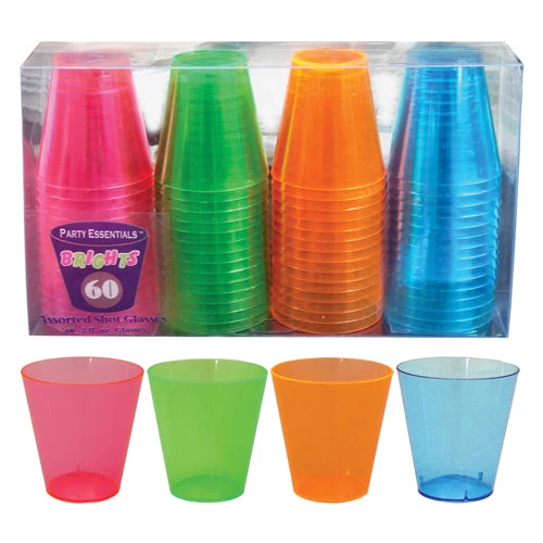 Bar Glassware True Fabrications 2 Oz. Neon Shot Glasses