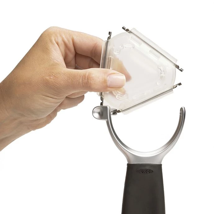 Cook With OXO OXO Good Grips I-Series Y Peeler In Black/Stainless Steel 2 Cook With OXO OXO Good Grips I-Series Y Peeler In Black/Stainless Steel