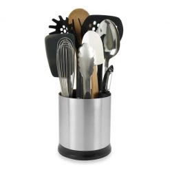 Organize With OXO OXO Good Grips Stainless Steel Rotating Utensil Holder
