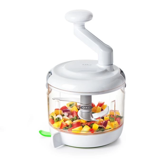 Cook With OXO OXO Good Grips One Stop Chop Manual Food Processor In White/Green 1 Cook With OXO OXO Good Grips One Stop Chop Manual Food Processor In White/Green