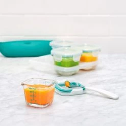 OXO Tot 4 Oz. Glass Baby Food Storage Blocks In Teal (Set Of 4) OXO Tot Baby & Toddler