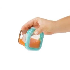 OXO Tot 4 Oz. Glass Baby Food Storage Blocks In Teal (Set Of 4) OXO Tot Baby & Toddler