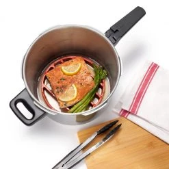 OXO Silicone Pressure Cooker Roasting Rack In Red Cook With OXO