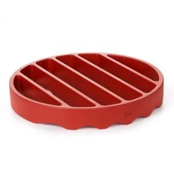 OXO Silicone Pressure Cooker Roasting Rack In Red Cook With OXO