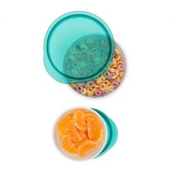 OXO Tot 2-Piece Bowl Set With Lids In Teal