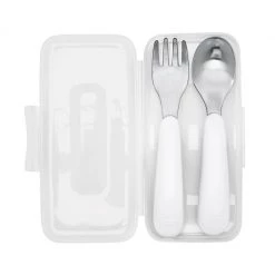 OXO Tot On The Go Fork And Spoon Set With Travel Case In Teal 9 OXO Tot On The Go Fork And Spoon Set With Travel Case In Teal
