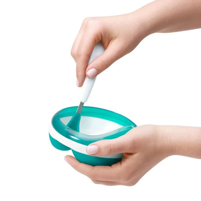 OXO Tot Divided Dish With Removable Ring In Teal 5 OXO Tot Divided Dish With Removable Ring In Teal