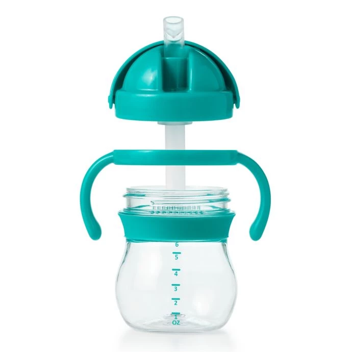 OXO Tot Transitions 6oz. Straw Cup With Handles In Teal 5 OXO Tot Transitions 6oz. Straw Cup With Handles In Teal