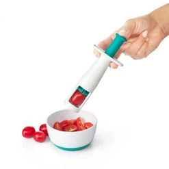 OXO Tot Grape Cutter In Teal 11 OXO Tot Grape Cutter In Teal