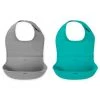 OXO Tot 2-Pack Roll Up Bib In Grey/Teal