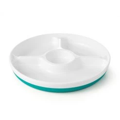 OXO Tot Divided Plate With Removable Ring In Teal OXO Tot Baby & Toddler