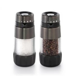 OXO Good Grips Top Dispensing Salt And Pepper Grinder Set In Black Cook With OXO