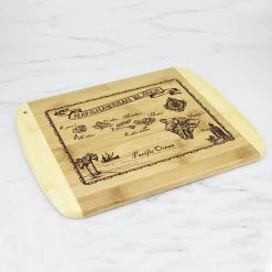 Hawaiian Collection Totally Bamboo Vintage Hawaiian Islands Map Engraved Bamboo Serving And Cutting Board