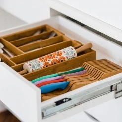 Totally Bamboo Expandable Utensil Drawer Organizer