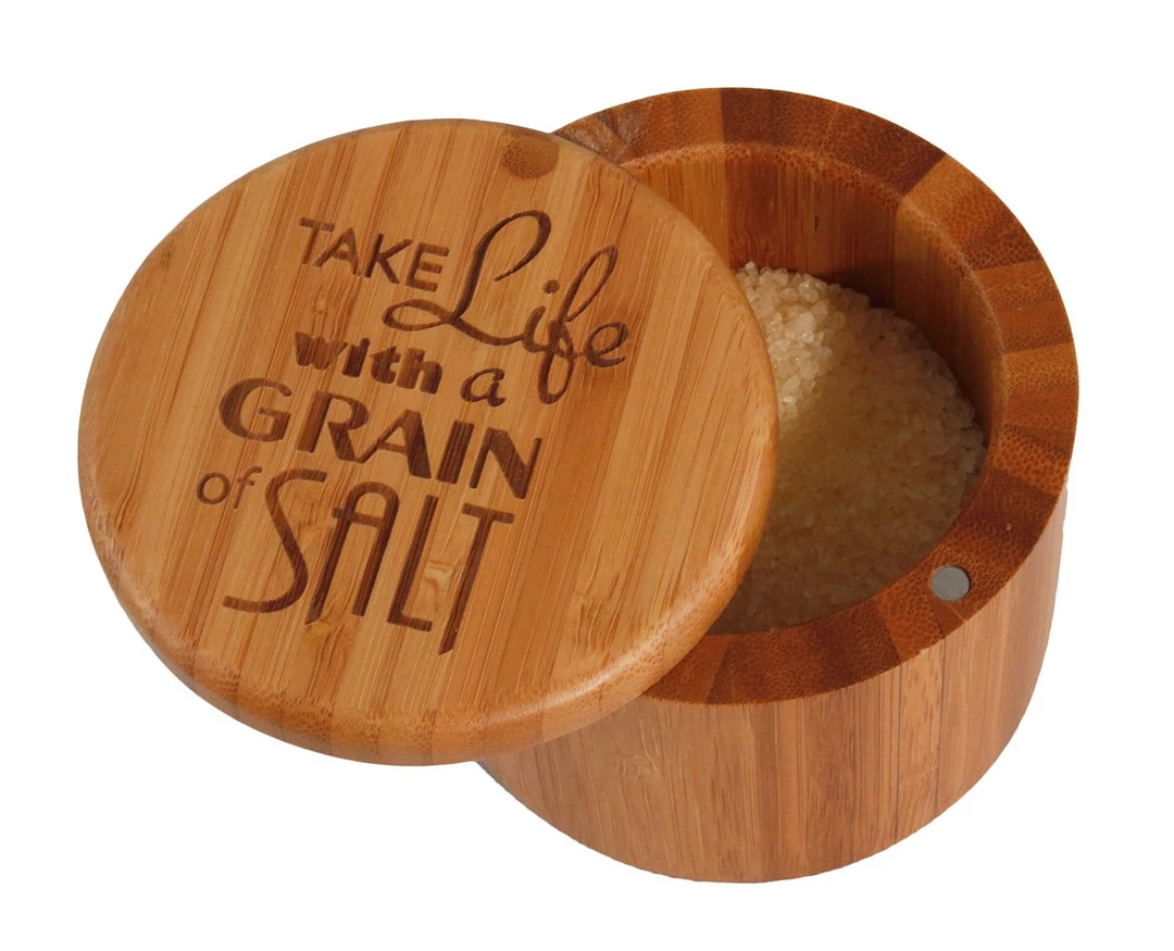 Storage & Organization Totally Bamboo Grain Of Salt Salt Box 3 Storage & Organization Totally Bamboo Grain Of Salt Salt Box