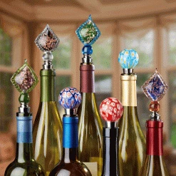 Epic Products Wine Bottle Stoppers Cobalt Leaf Bottle Stopper