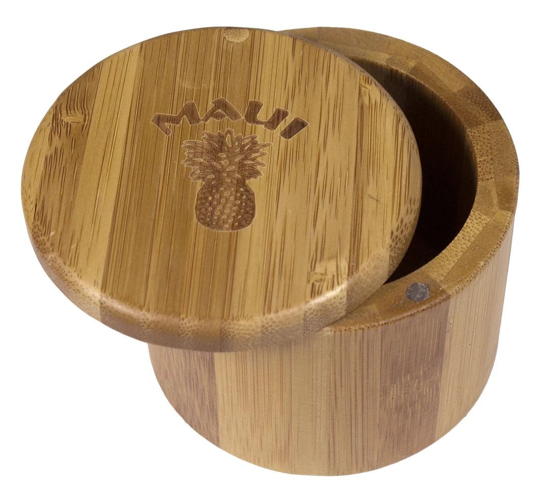 Storage & Organization Totally Bamboo Round Salt Box - Maui 1 Storage & Organization Totally Bamboo Round Salt Box - Maui