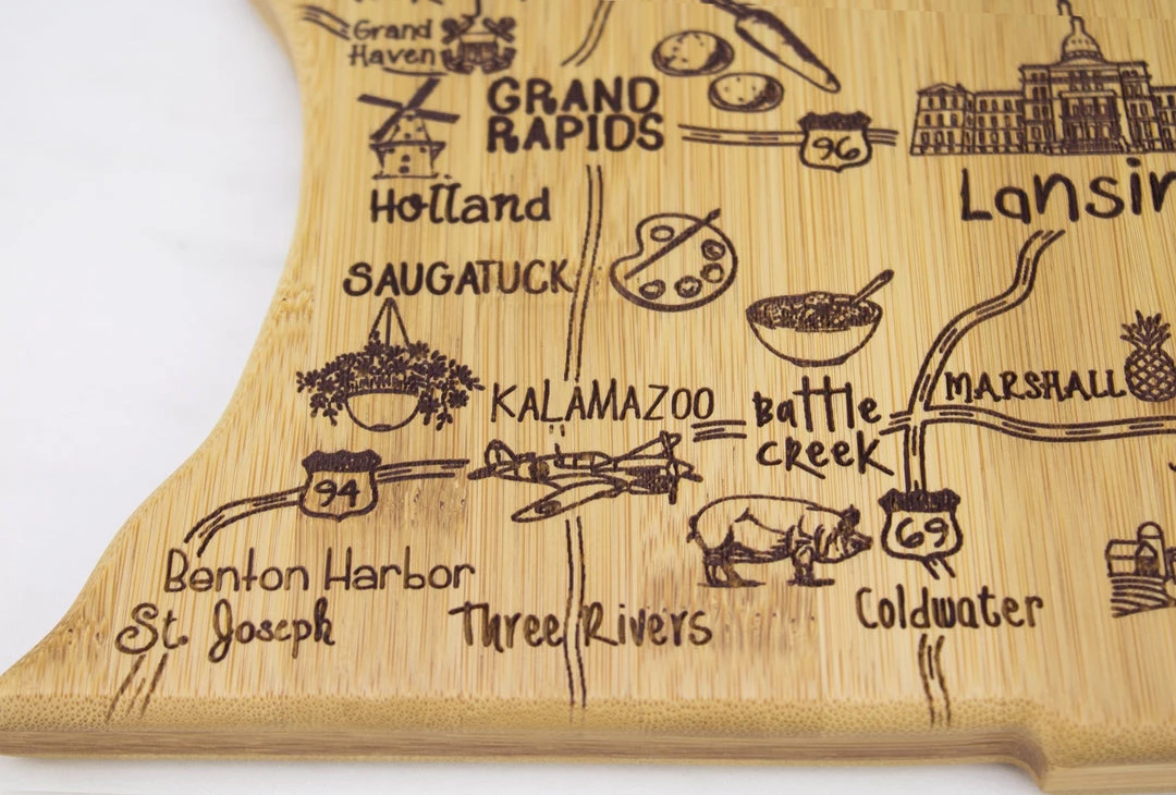 Destination Boards Totally Bamboo Destination Michigan (Mitten) 4 Destination Boards Totally Bamboo Destination Michigan (Mitten)