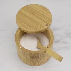 Storage & Organization Totally Bamboo Little Dipper Bamboo Salt Box With Spoon