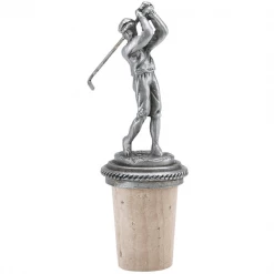 Wine Bottle Stoppers True Fabrications Pewter Golfer Bottle Stopper