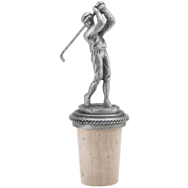 Wine Bottle Stoppers True Fabrications Pewter Golfer Bottle Stopper 1 Wine Bottle Stoppers True Fabrications Pewter Golfer Bottle Stopper