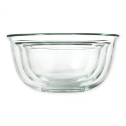 OXO Good Grips 3-Piece Clear Glass Mixing Bowl Set Cook With OXO