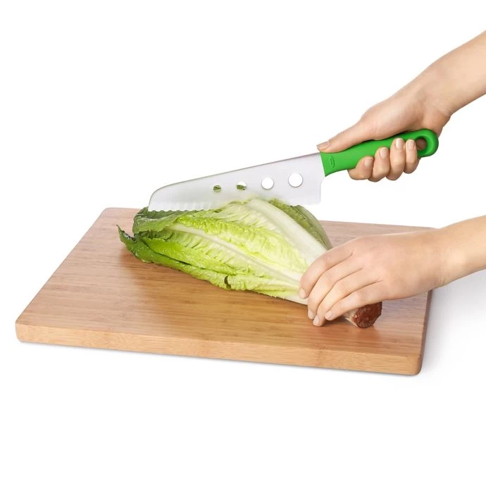Cook With OXO OXO Good Grips Plastic Lettuce Knife In Green/White 2 Cook With OXO OXO Good Grips Plastic Lettuce Knife In Green/White
