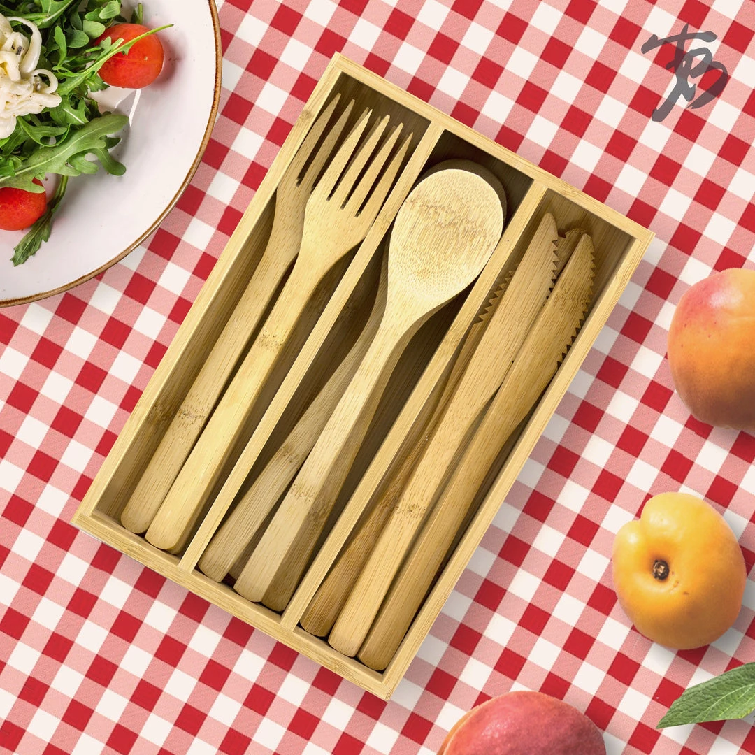 Storage & Organization Totally Bamboo 12-Piece Bamboo Flatware Set With Portable Storage Case 2 Storage & Organization Totally Bamboo 12-Piece Bamboo Flatware Set With Portable Storage Case