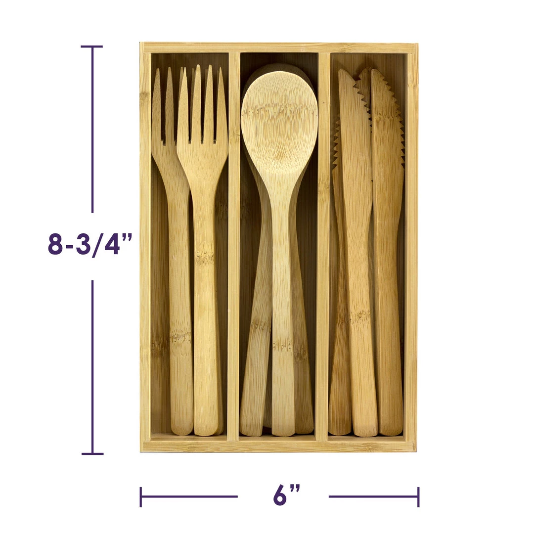 Storage & Organization Totally Bamboo 12-Piece Bamboo Flatware Set With Portable Storage Case 6 Storage & Organization Totally Bamboo 12-Piece Bamboo Flatware Set With Portable Storage Case