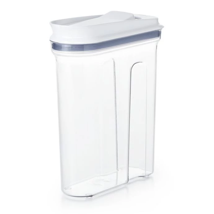 Organize With OXO OXO Good Grips 51.2 Oz. Clear Food Container With Dispenser Top In White 2 Organize With OXO OXO Good Grips 51.2 Oz. Clear Food Container With Dispenser Top In White