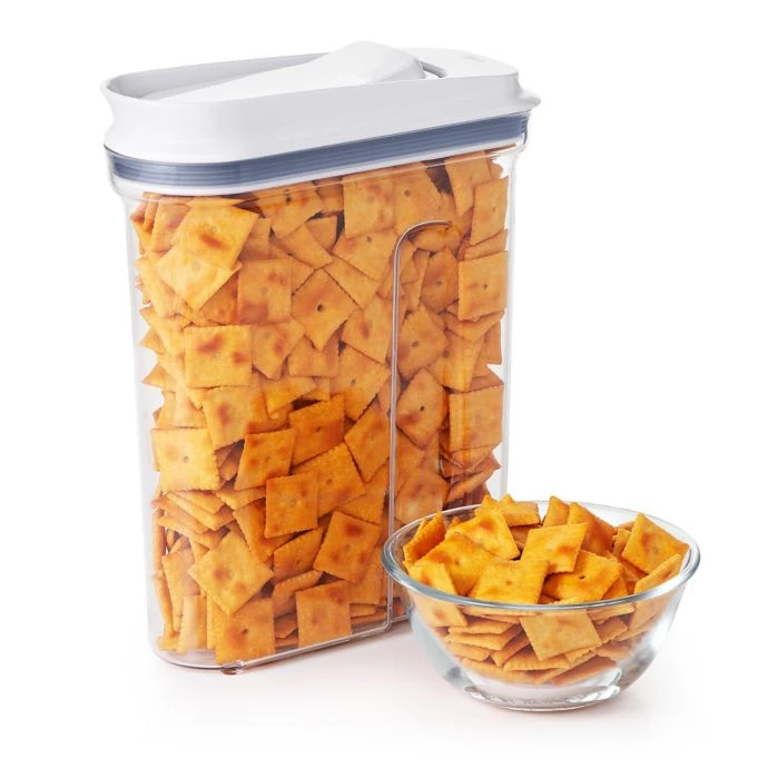 Organize With OXO OXO Good Grips 51.2 Oz. Clear Food Container With Dispenser Top In White 3 Organize With OXO OXO Good Grips 51.2 Oz. Clear Food Container With Dispenser Top In White