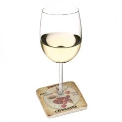 Wine Glass Accessories True Fabrications Vintage Sandstone Coasters