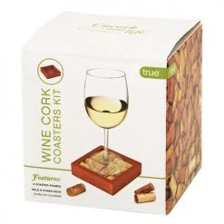 True Fabrications Wine Cork Coasters Kit Wine Glass Accessories