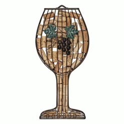 True Fabrications Cork Presentation Wine Glass Wall-Mounted Cork Holder