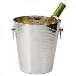 True Fabrications Hammered Metal Ice Bucket