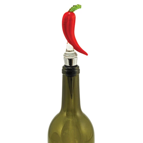 True Fabrications Glass Chili Pepper Bottle Stopper 2 True Fabrications Glass Chili Pepper Bottle Stopper